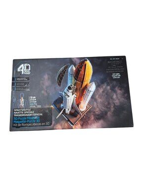 4D Build Architect Series Space Shuttle 3D Puzzle Model Kit LED Metallic Finish